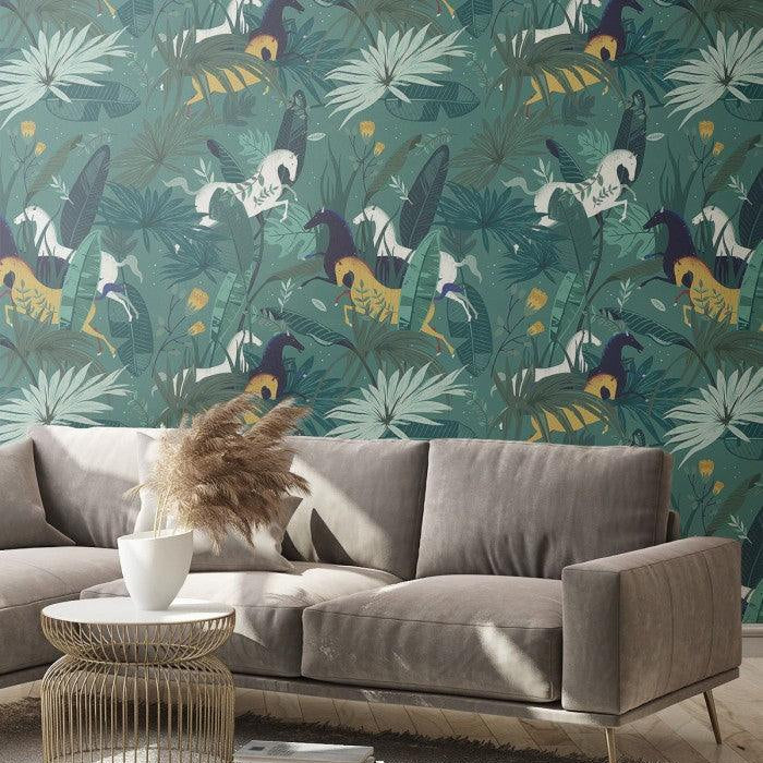 Tapeta Dream Horses Turquoise Wallcolors    Eye on Design