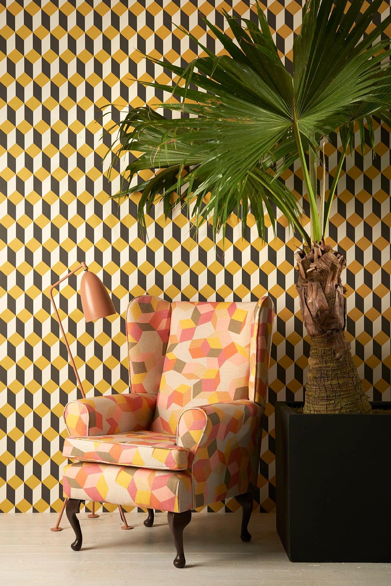 Tapeta s geometrickým vzorom art deco GEOMETRIC II - Delano šedá