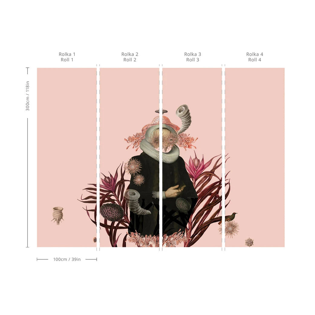 Tapeta flizelinowa LADY MEDUSA różowy