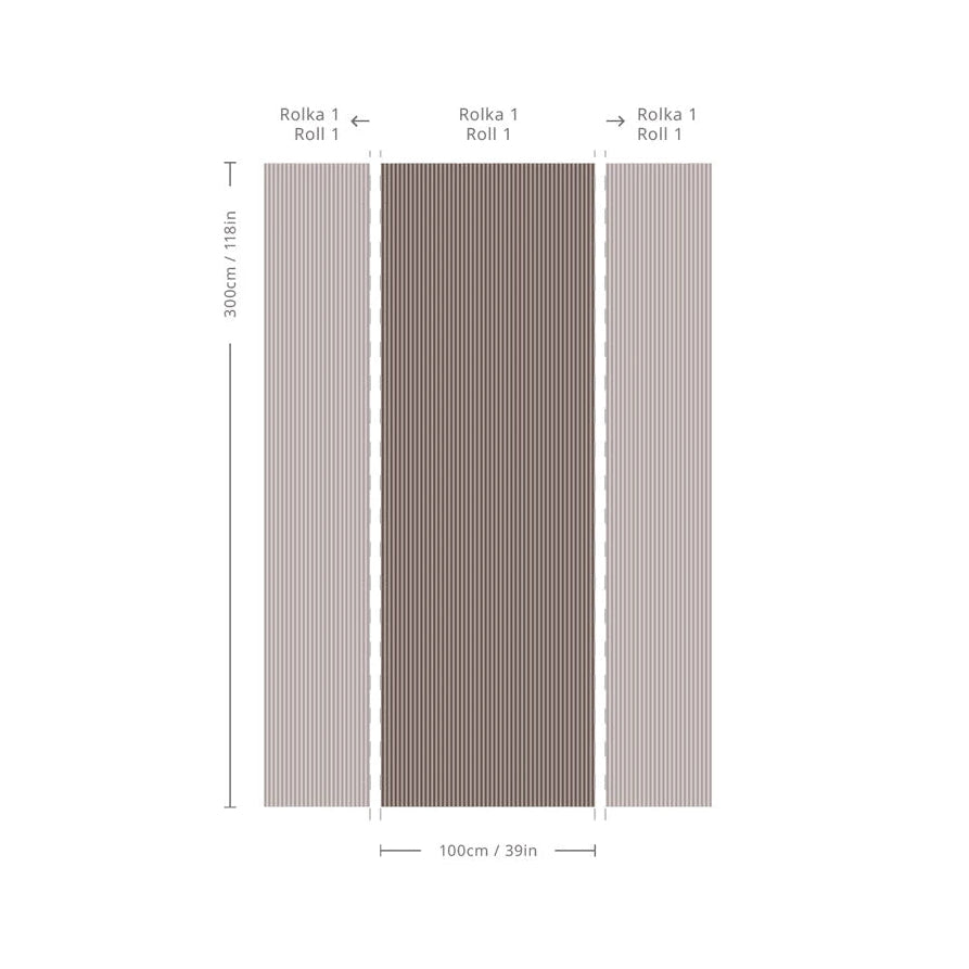 Tapeta flizelinowa w paski STRIPE WHISPER BLUSH pudrowy róż