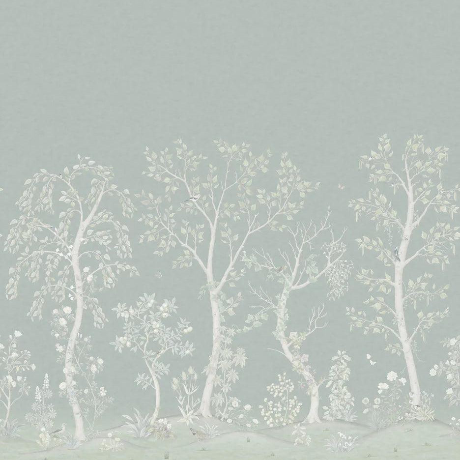 Tapeta THE GARDENS - Seasonal Woods wykończenie perłowe szałwia Cole & Son    Eye on Design