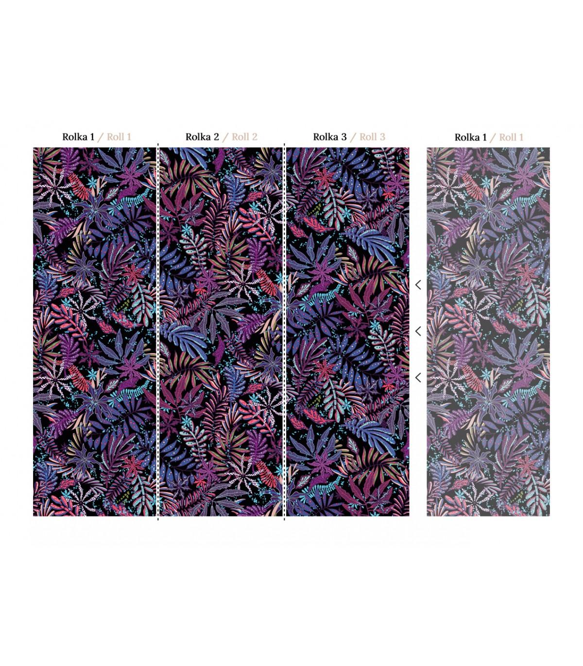 Tapeta VIOLET LEAVES Wallcolors    Eye on Design