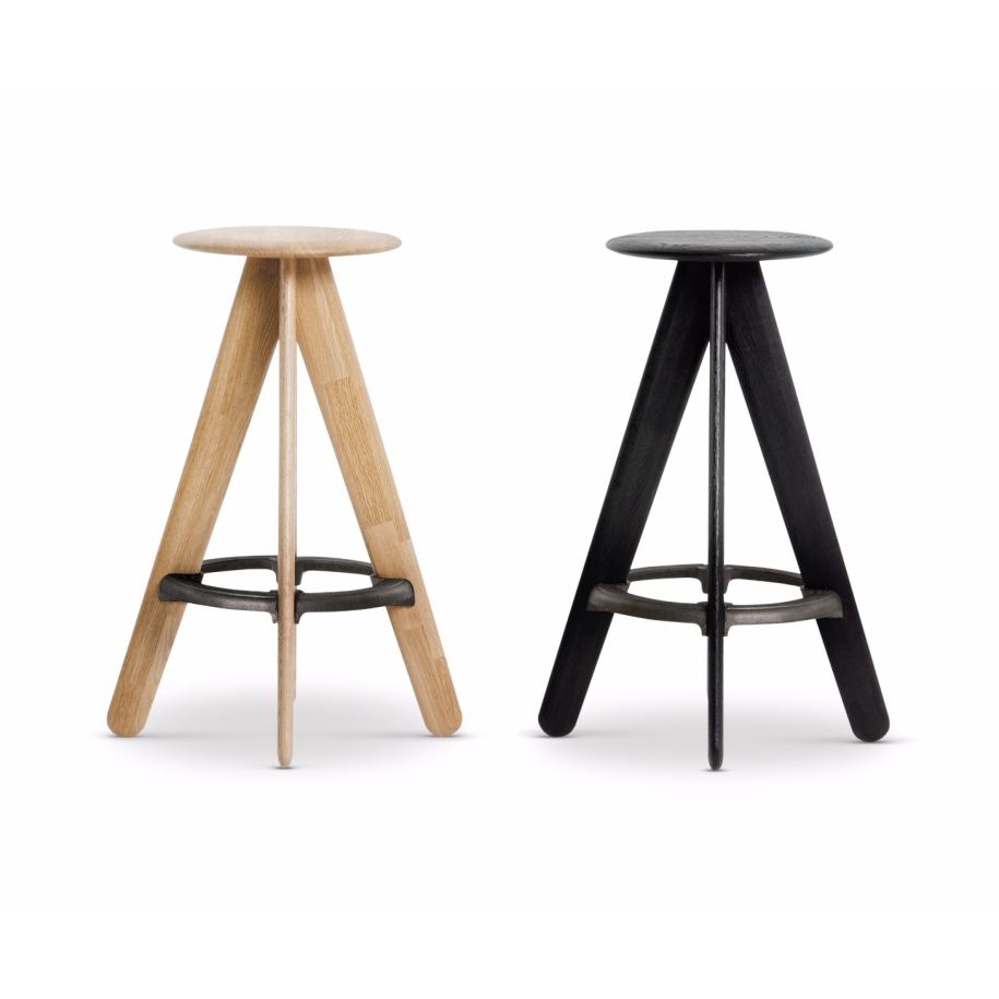 Barová stolička SLAB z dubového dreva