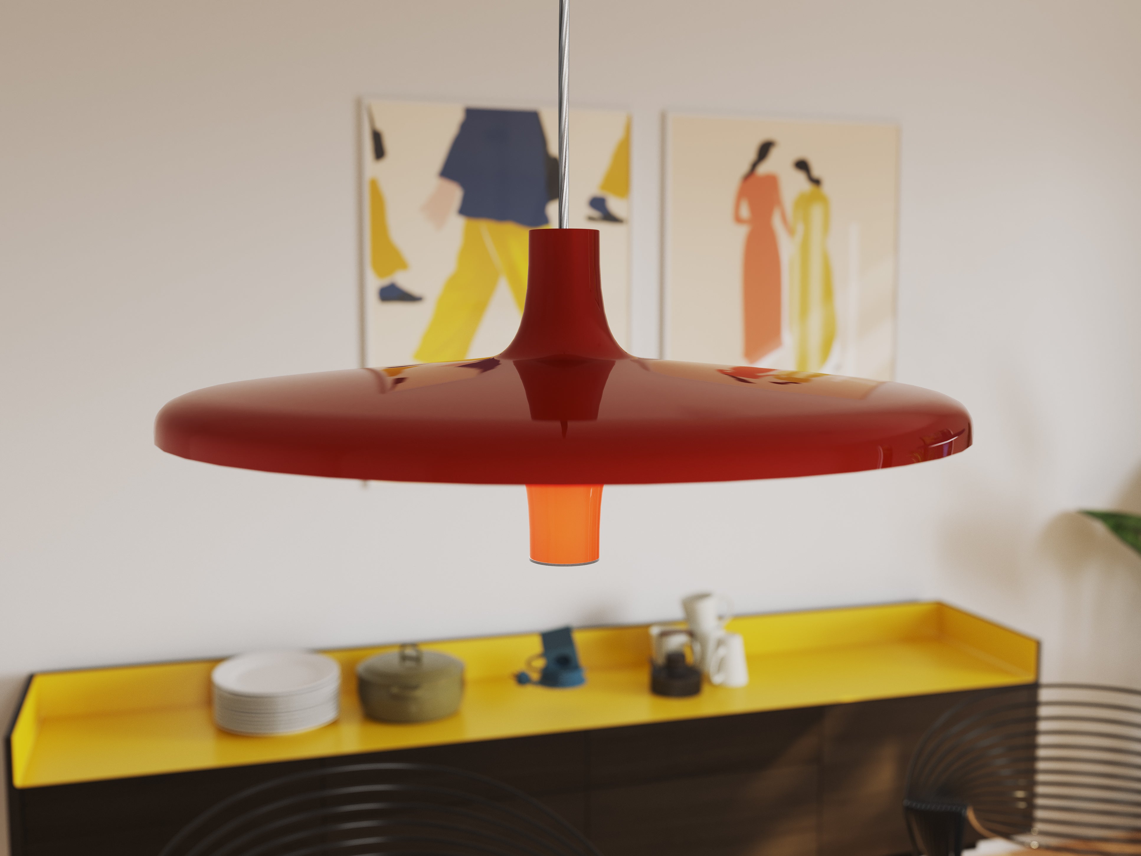 AVRO pendant lamp in glossy blue