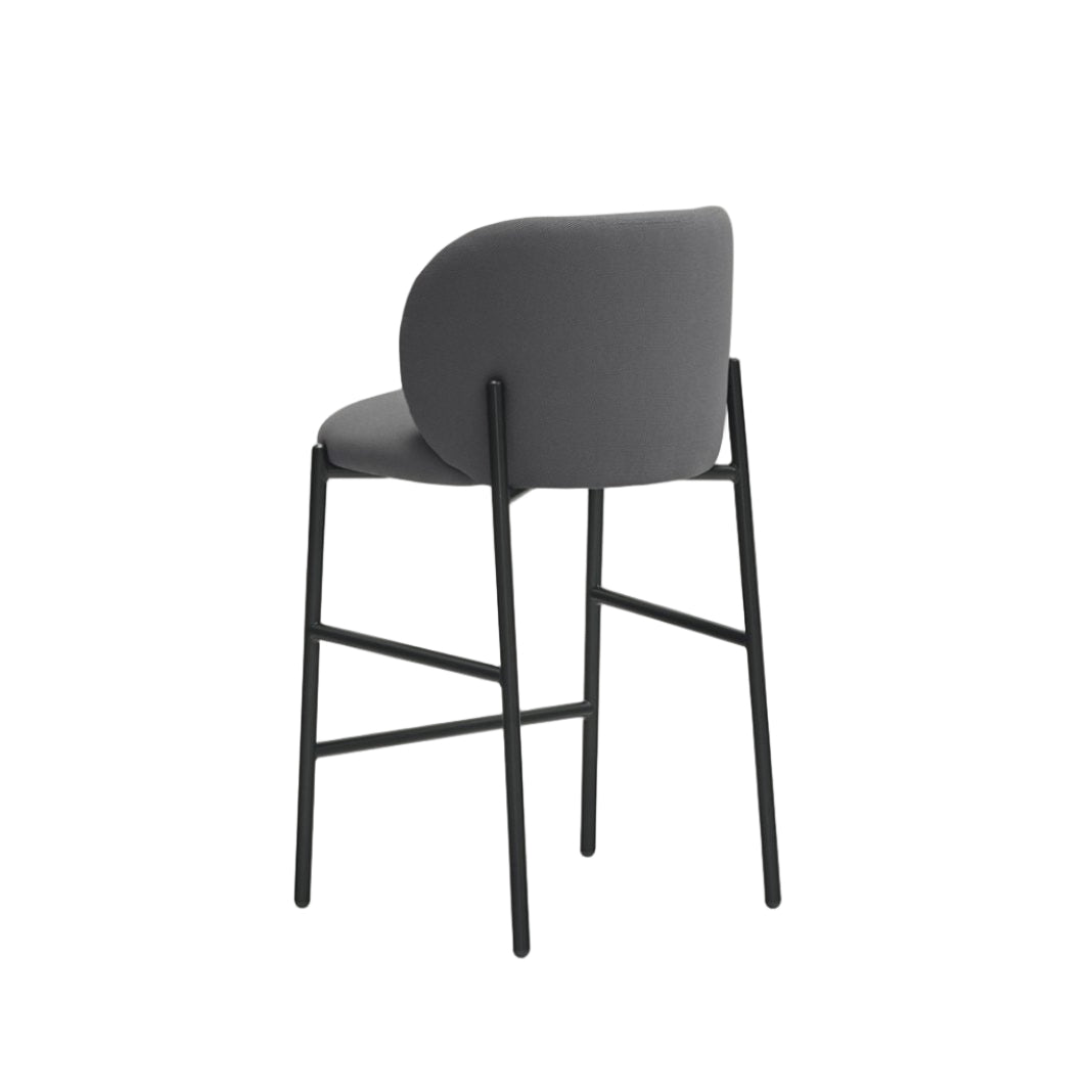 Barová stolička MOGI tmavosivá s čiernym podstavcom