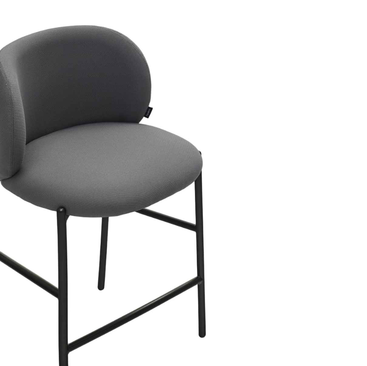 Barová stolička MOGI tmavosivá s čiernym podstavcom