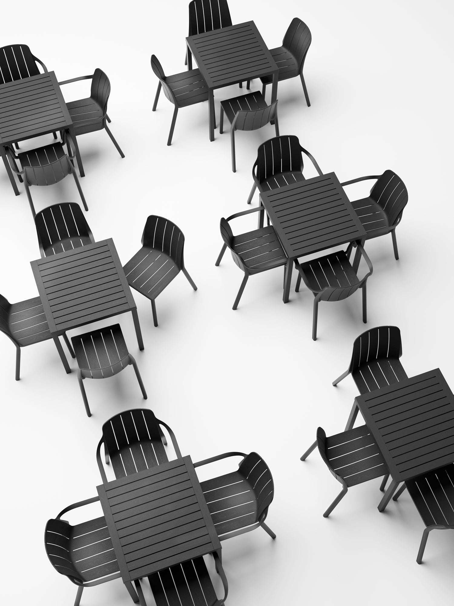 Outdoor chair with armrests TIBERINA anthracite