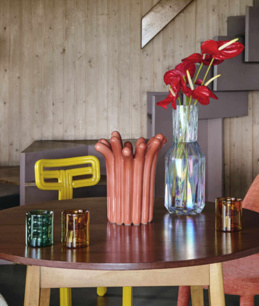 TIP TAP orange glass set