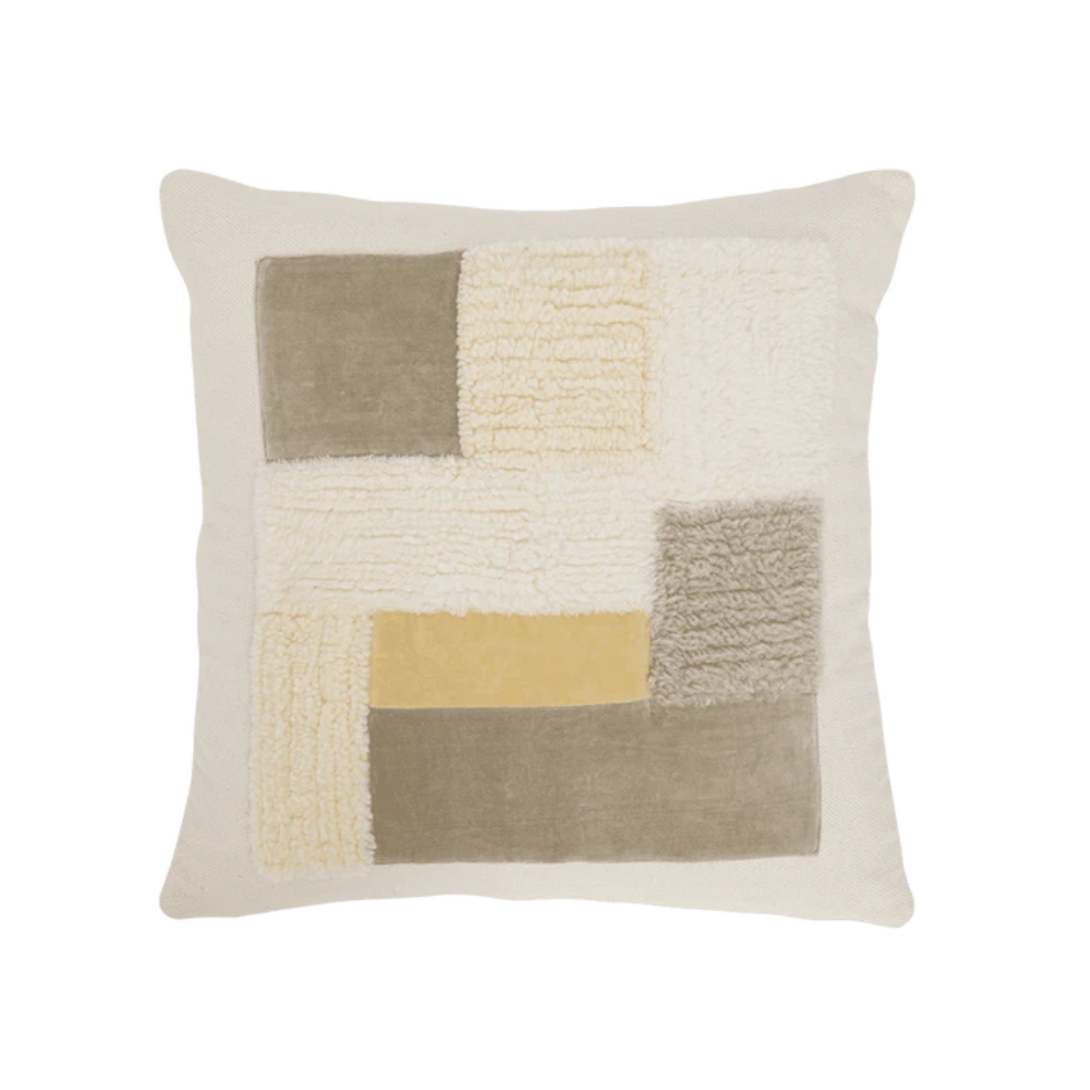 Cream pillow with brown