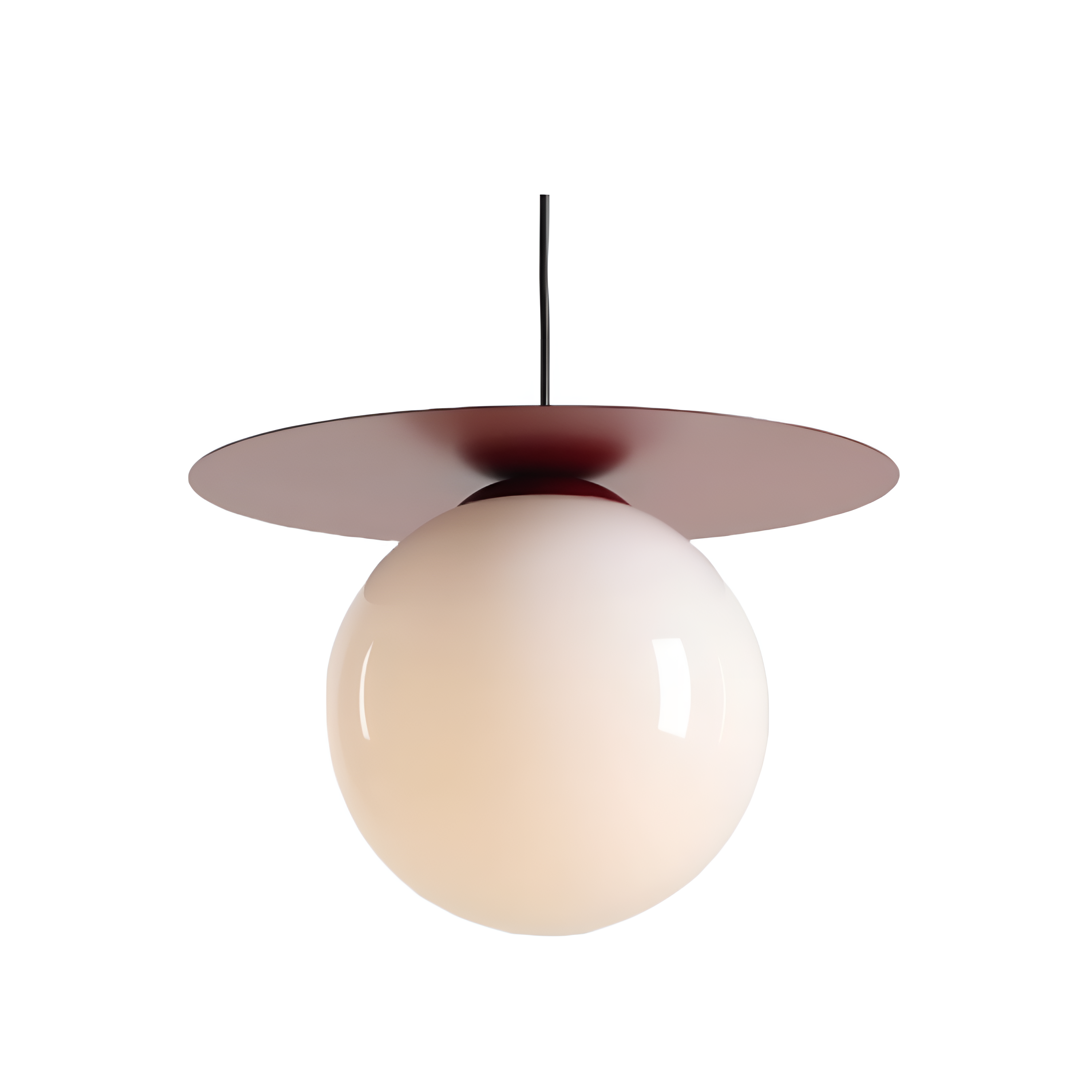 Hanging lamp burgundy loop