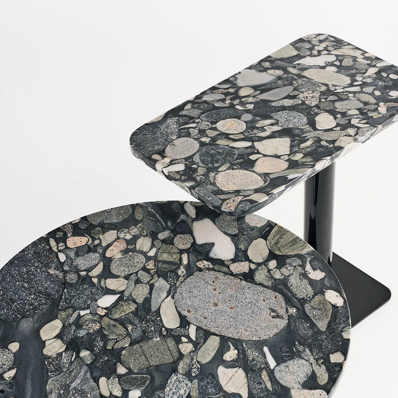 Štvorcový bočný stolík STONE z mramoru