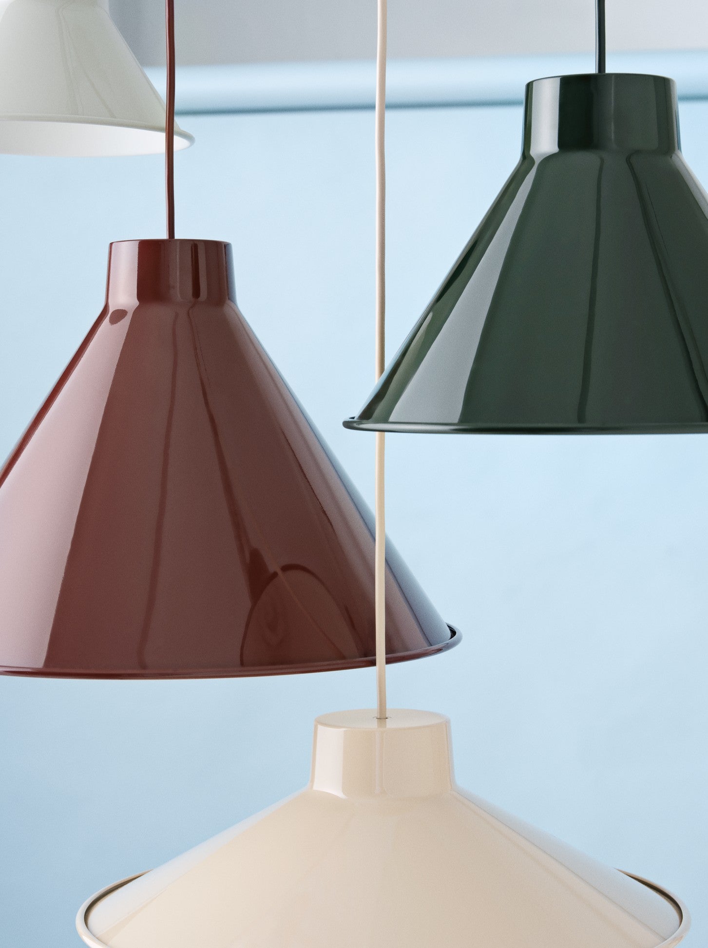 Závesná lampa TOP bordová