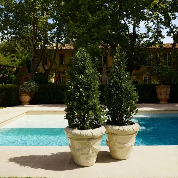 Vonkajší kvetináč TOULON krémová keramika