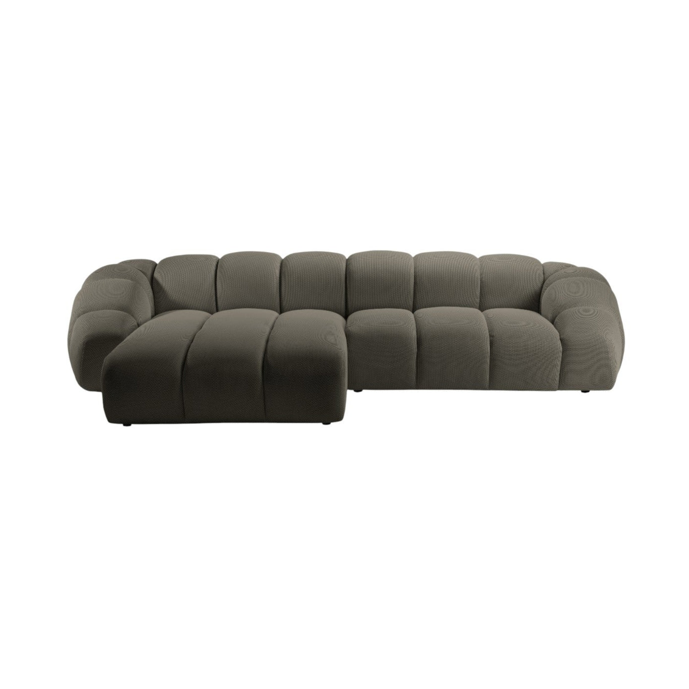 4-seater left-facing corner sofa DIANA steel