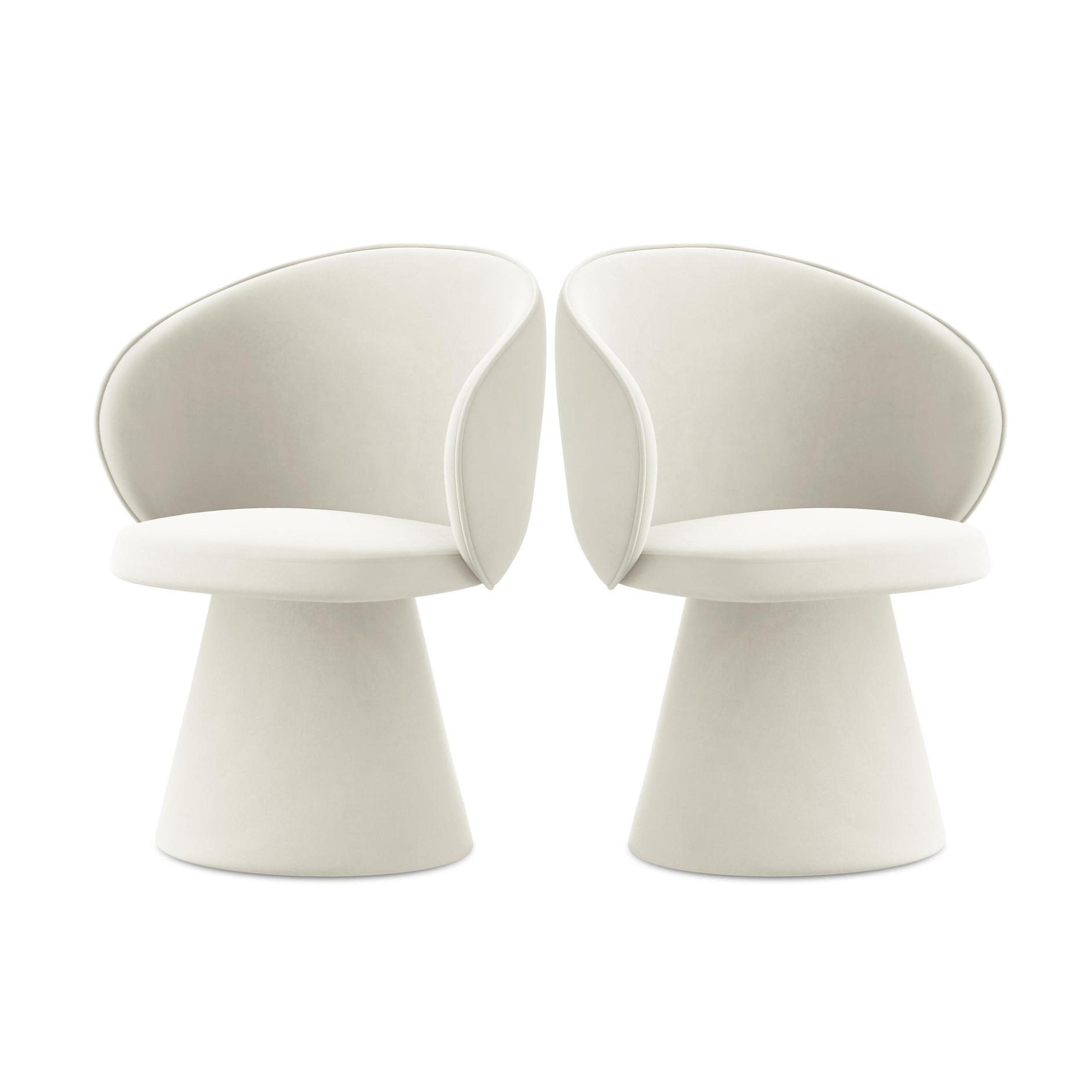 Velvet Chair UALA Light Beige