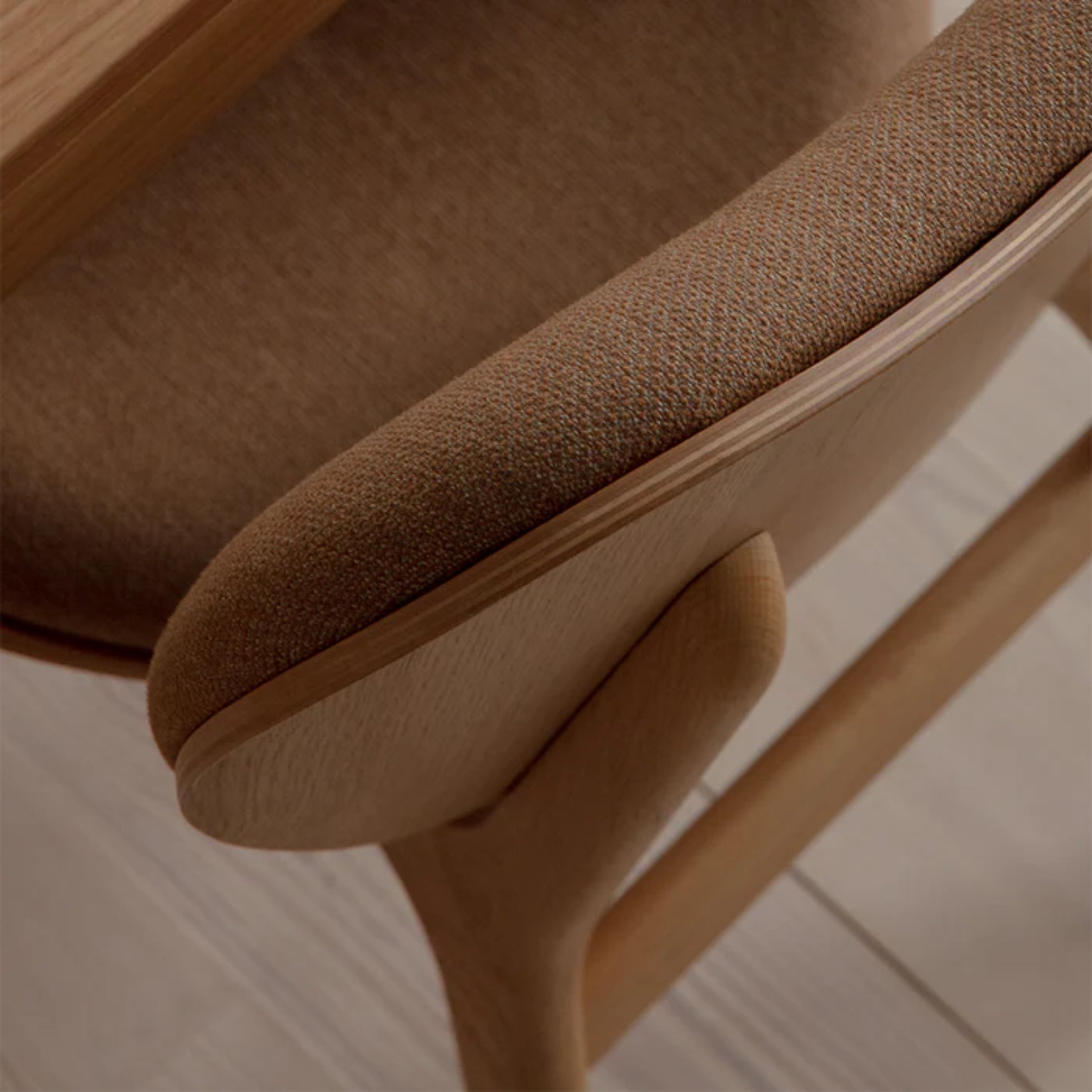 CONVERSATION chair brown with oak base