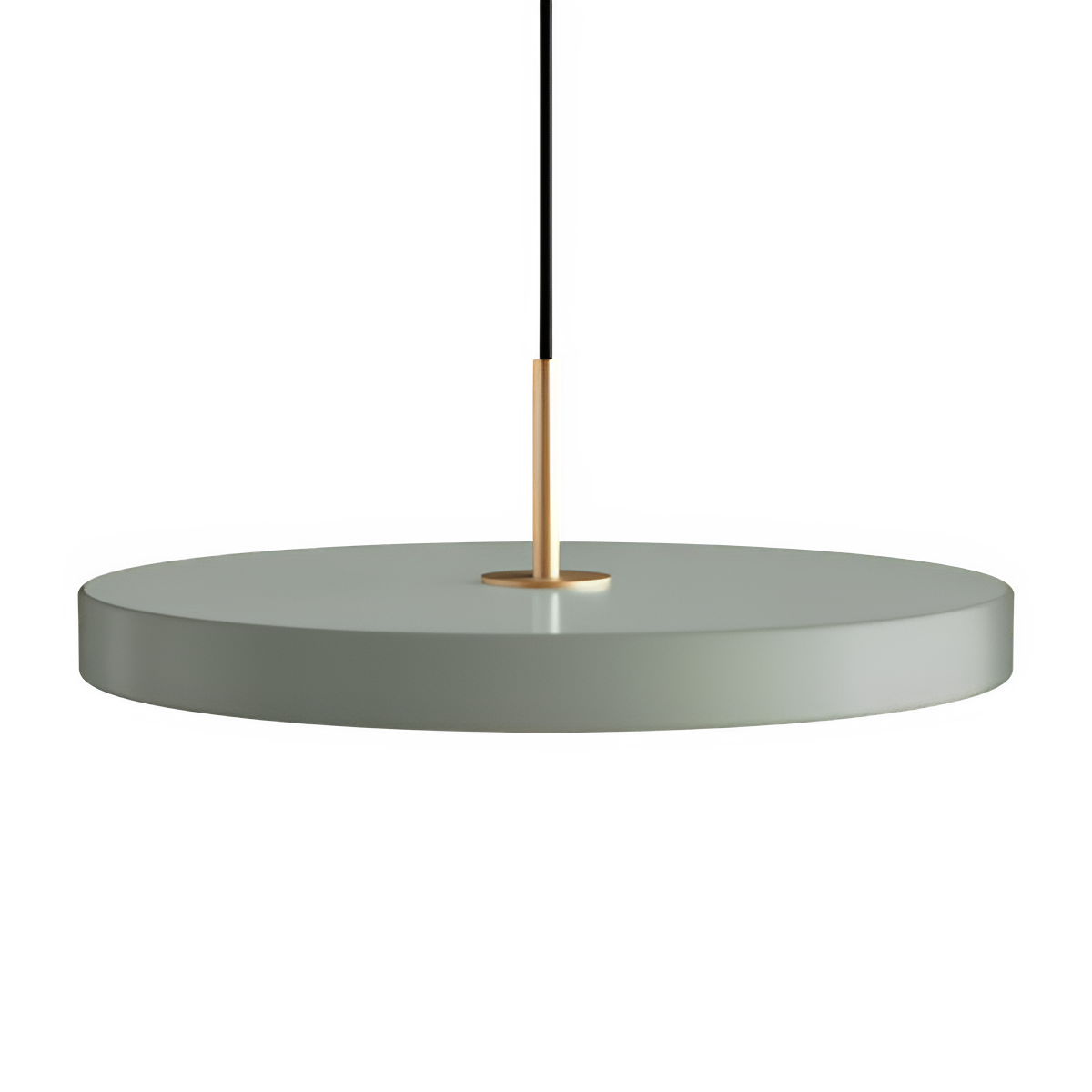 ASTERIA PLUS pendant lamp in olive with a gold accent