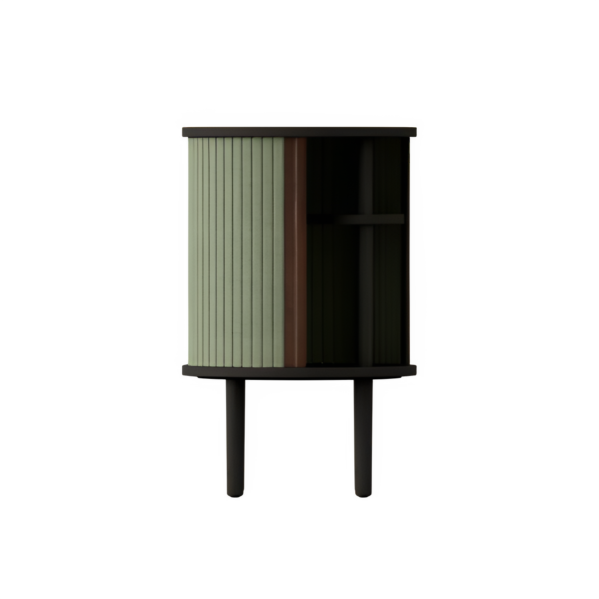 Bočný stolík AUDACIOUS zelený s čiernym dubom