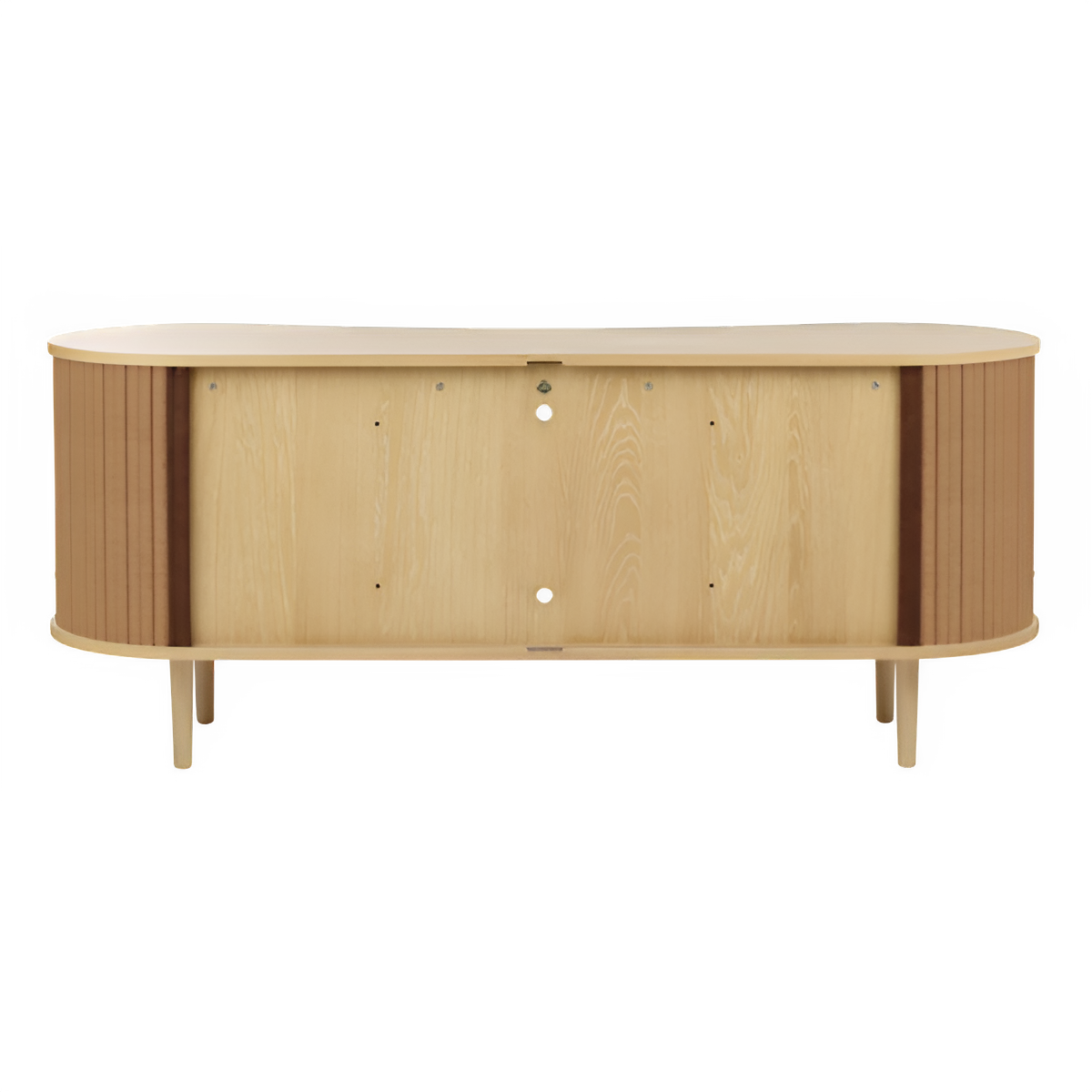 Komoda RTV AUDACIOUS karamelová s dubovou základňou