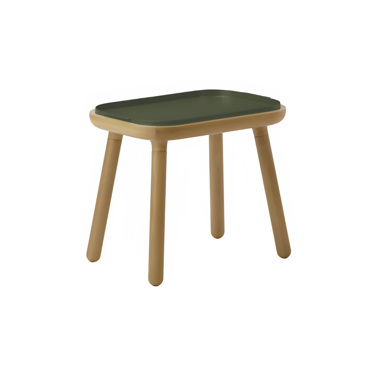 PAFF green table with oak base