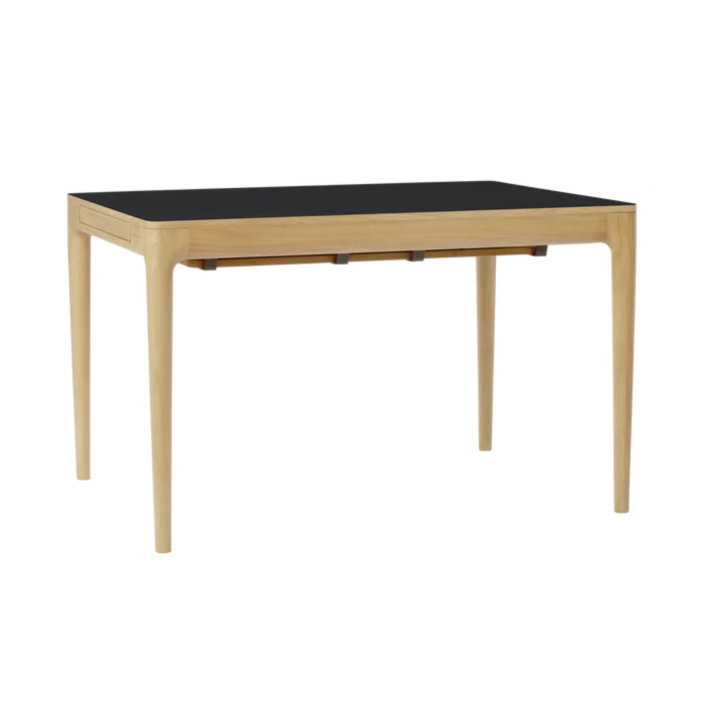 Rozkladací stôl HEART'N'SOUL čierny s dubovou základňou