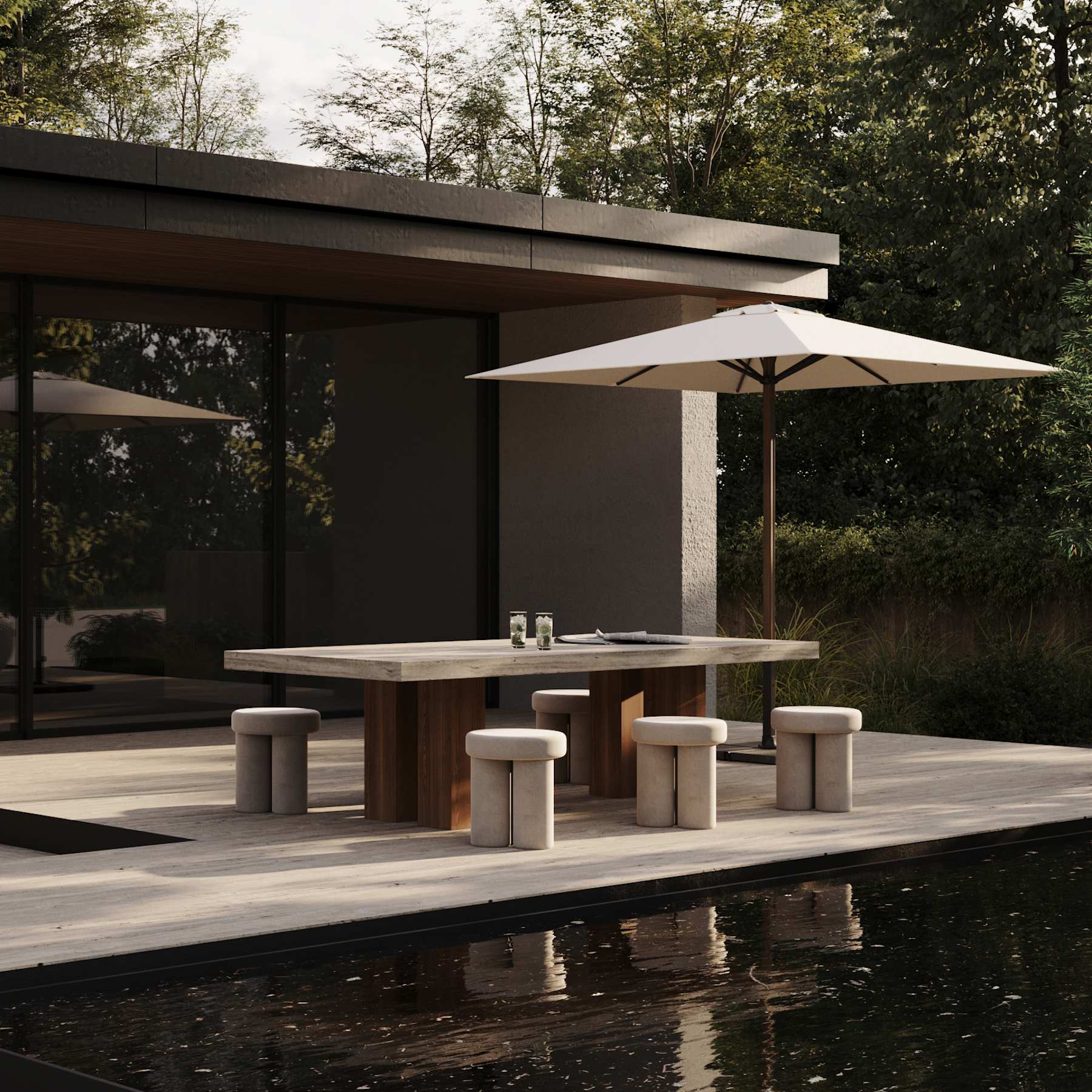 Stolička BIG FOOT teplá šedá