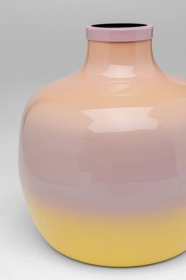 Váza RICI žltá s jasnoružovou