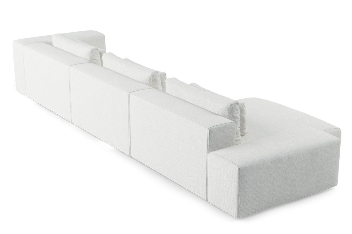 Modulový rohový gauč pre 5 osôb ľavostranný FLAVIO čalúnený