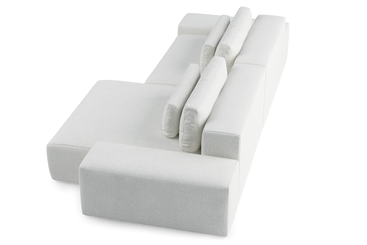 Modulový rohový 3-miestny pravostranný FLAVIO čalúnený