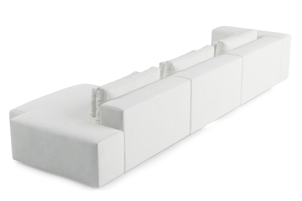 Modulárny rohový gauč pre 5 osôb pravostranný FLAVIO čalúnený