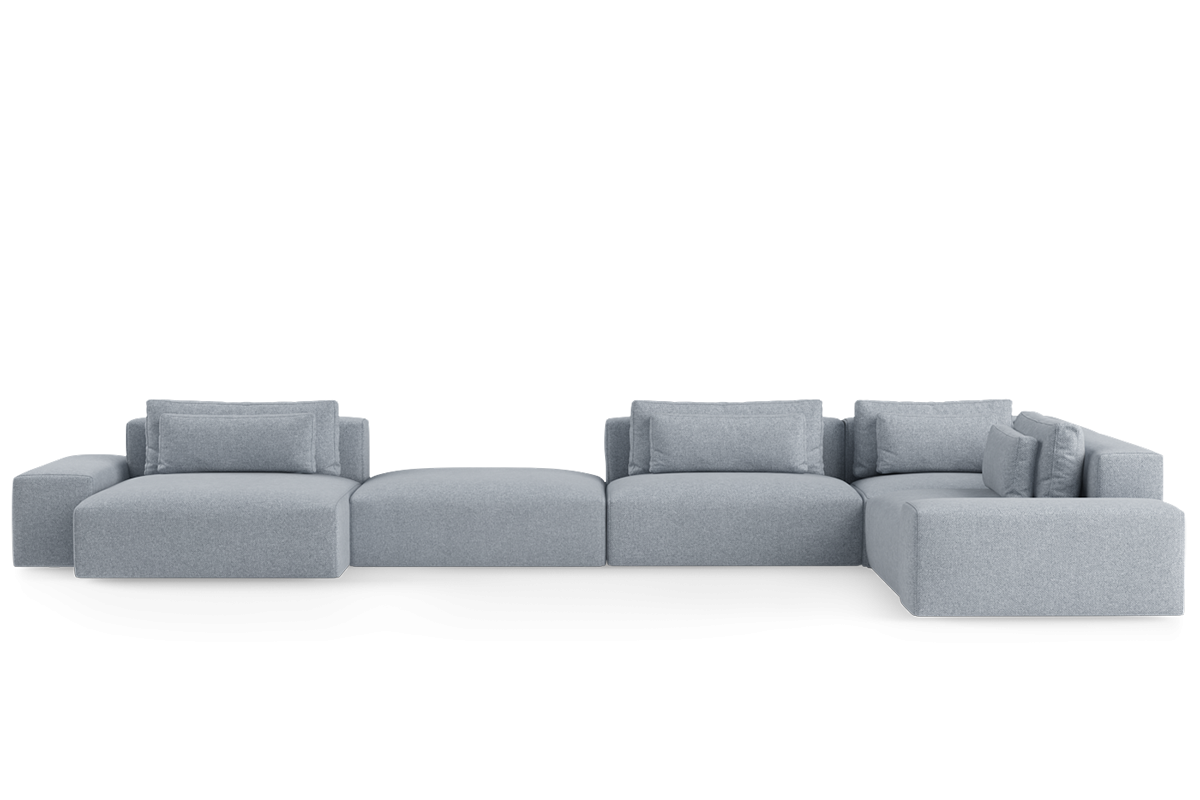 Modulový rohový gauč pre 6 osôb ľavostranný FLAVIO čalúnený