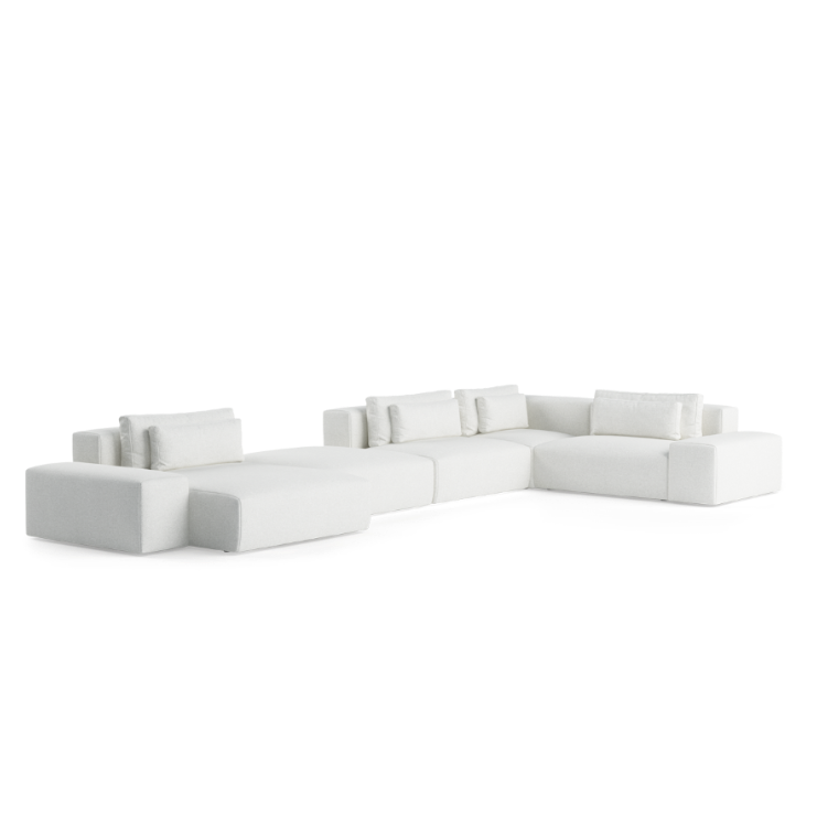 Modulový rohový gauč pre 6 osôb ľavostranný FLAVIO čalúnený