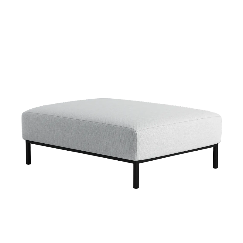Puf HOLDEN čalúnený s čiernym podstavcom
