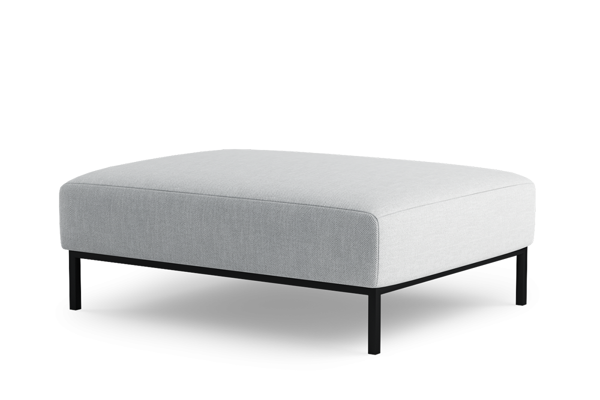 Puf HOLDEN čalúnený s čiernym podstavcom