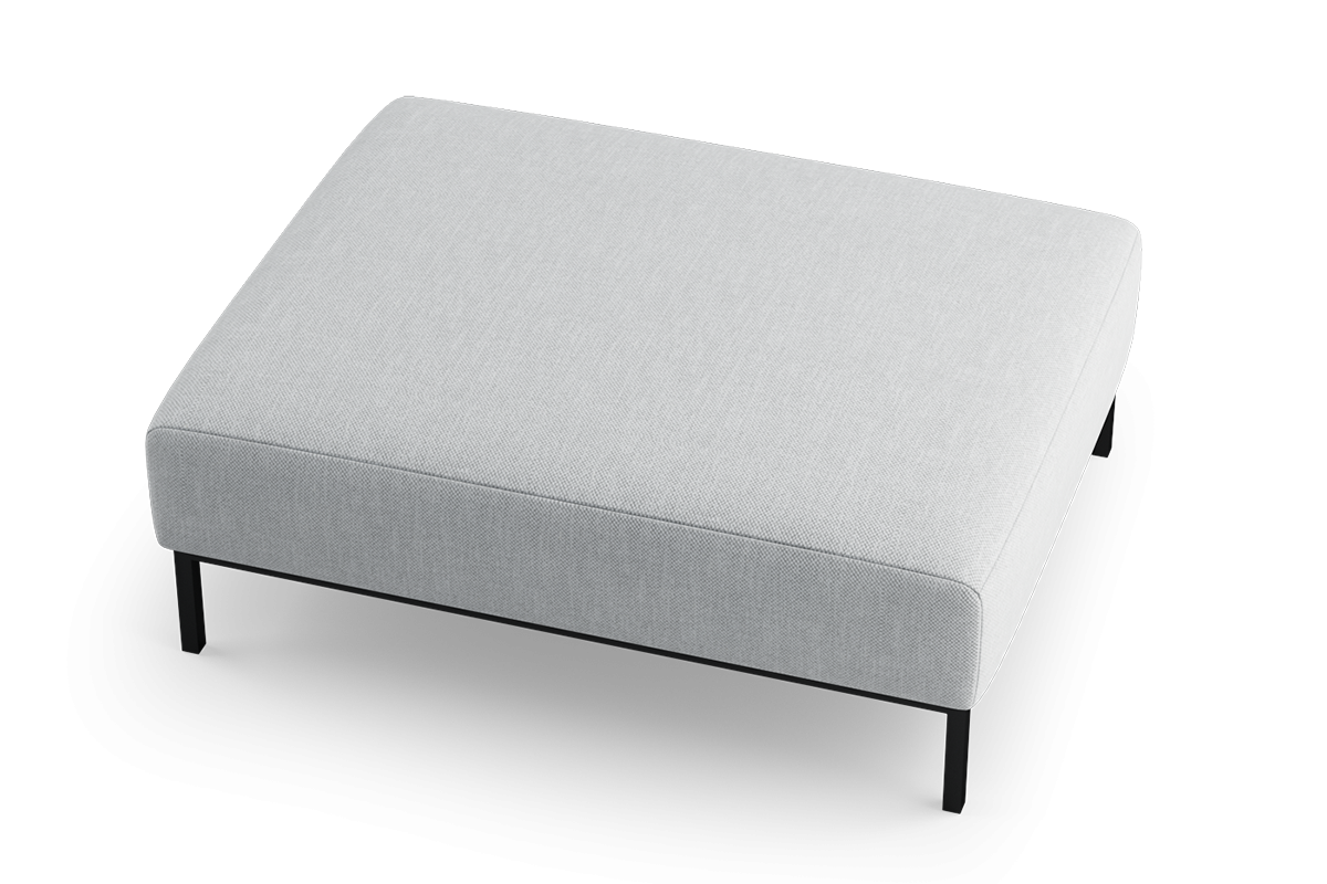 Puf HOLDEN čalúnený s čiernym podstavcom