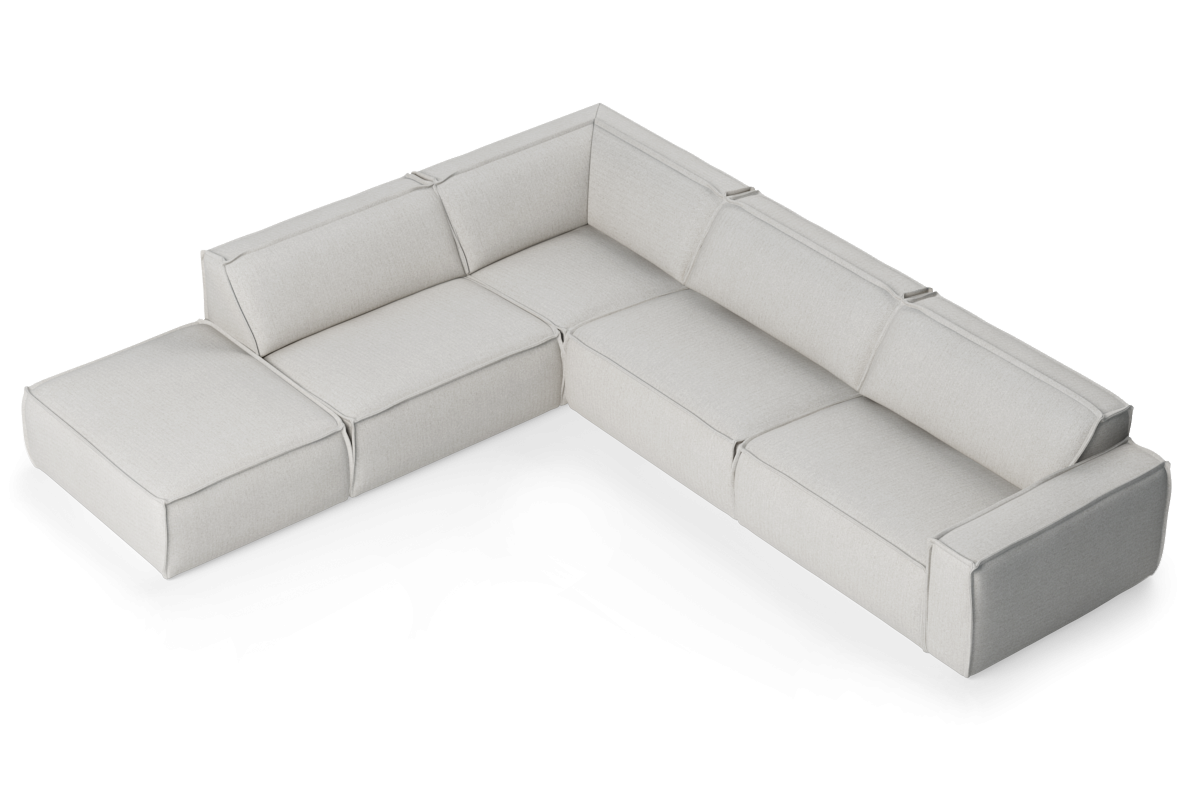 Modulový rohový gauč pre 6 osôb ľavostranný LUMO čalúnený