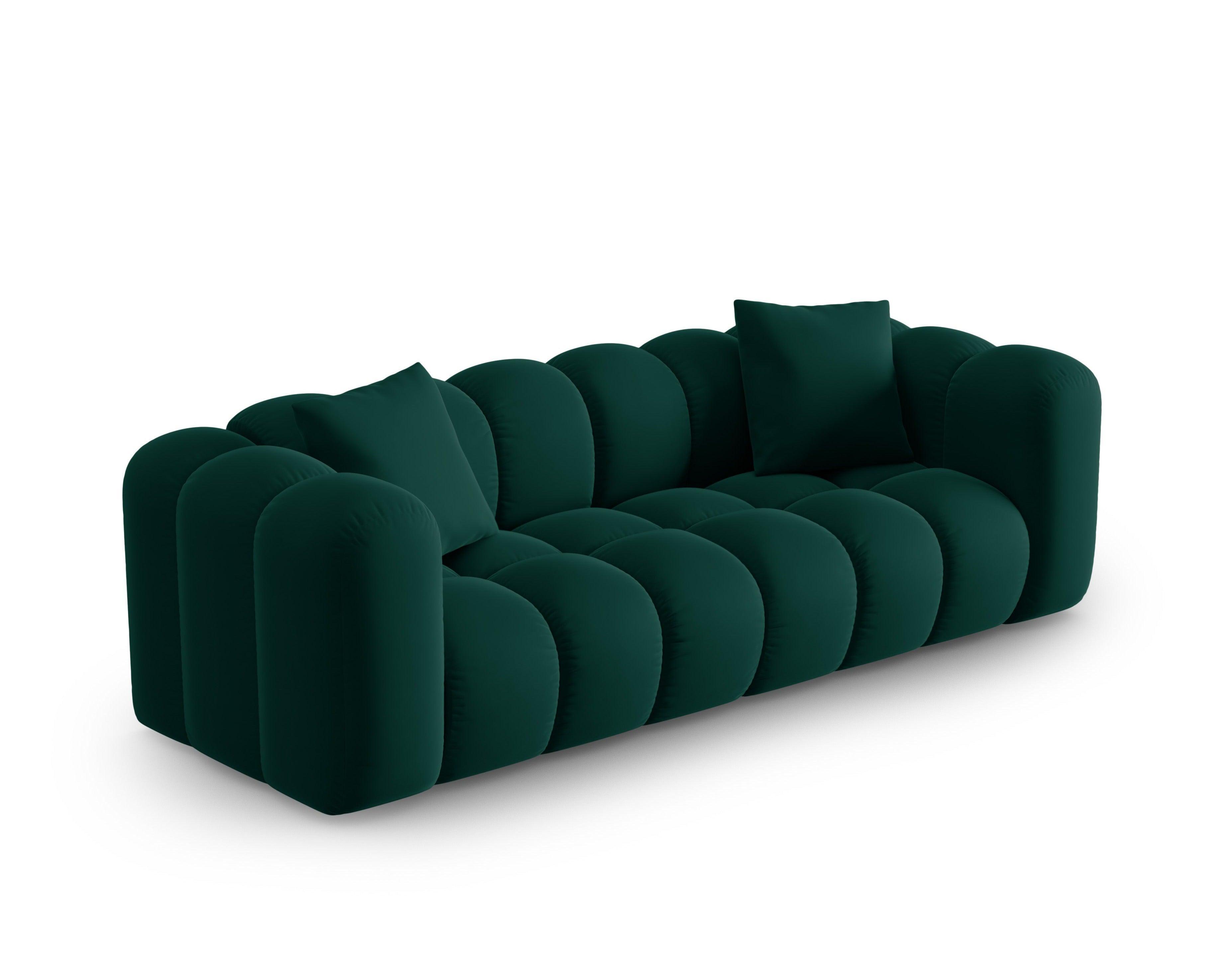 Velvet 3 seater sofa HALLEY bottle green Windsor & Co Eye on Design