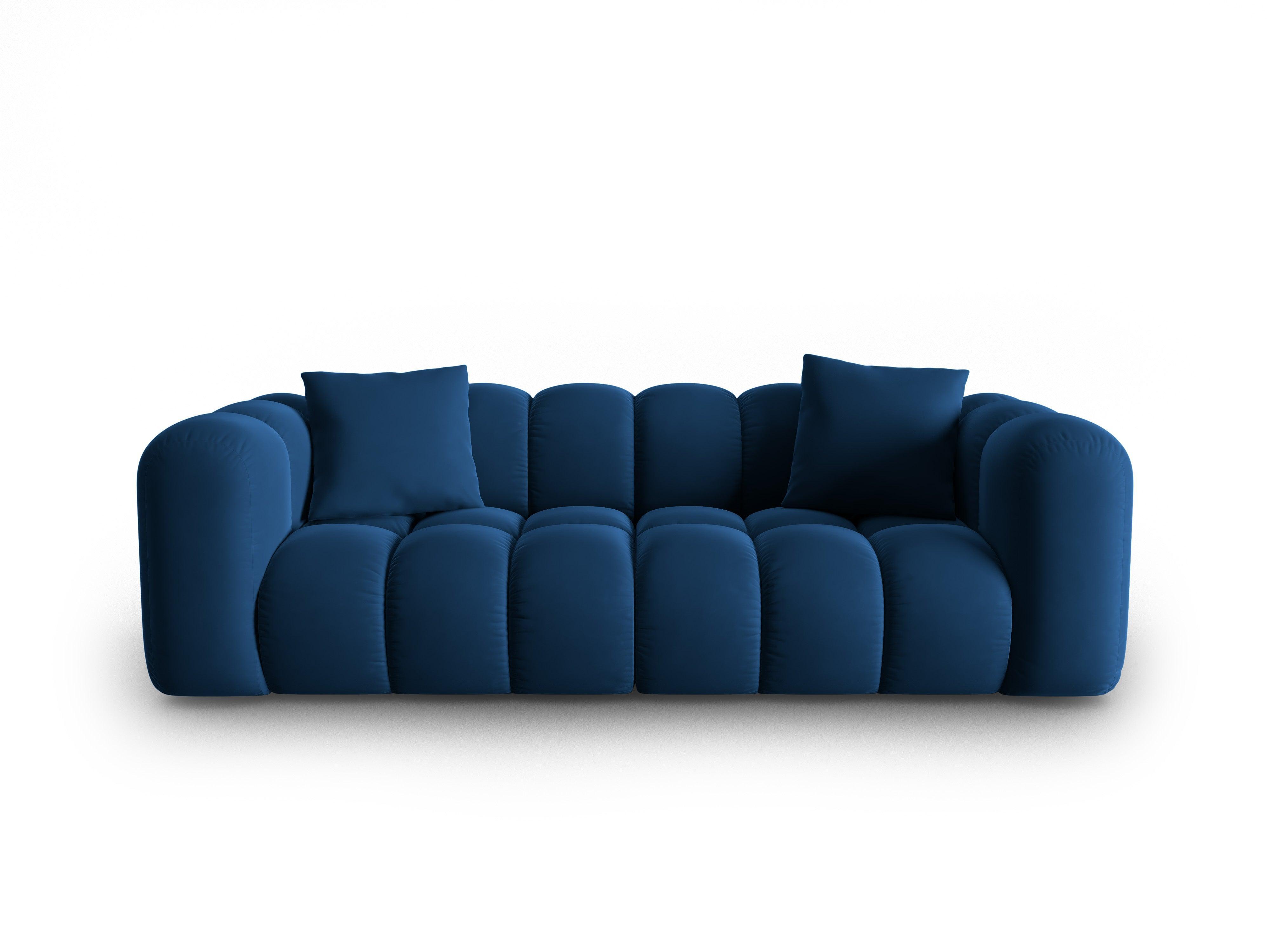 Velvet 3 seater sofa HALLEY royal blue Windsor & Co Eye on Design