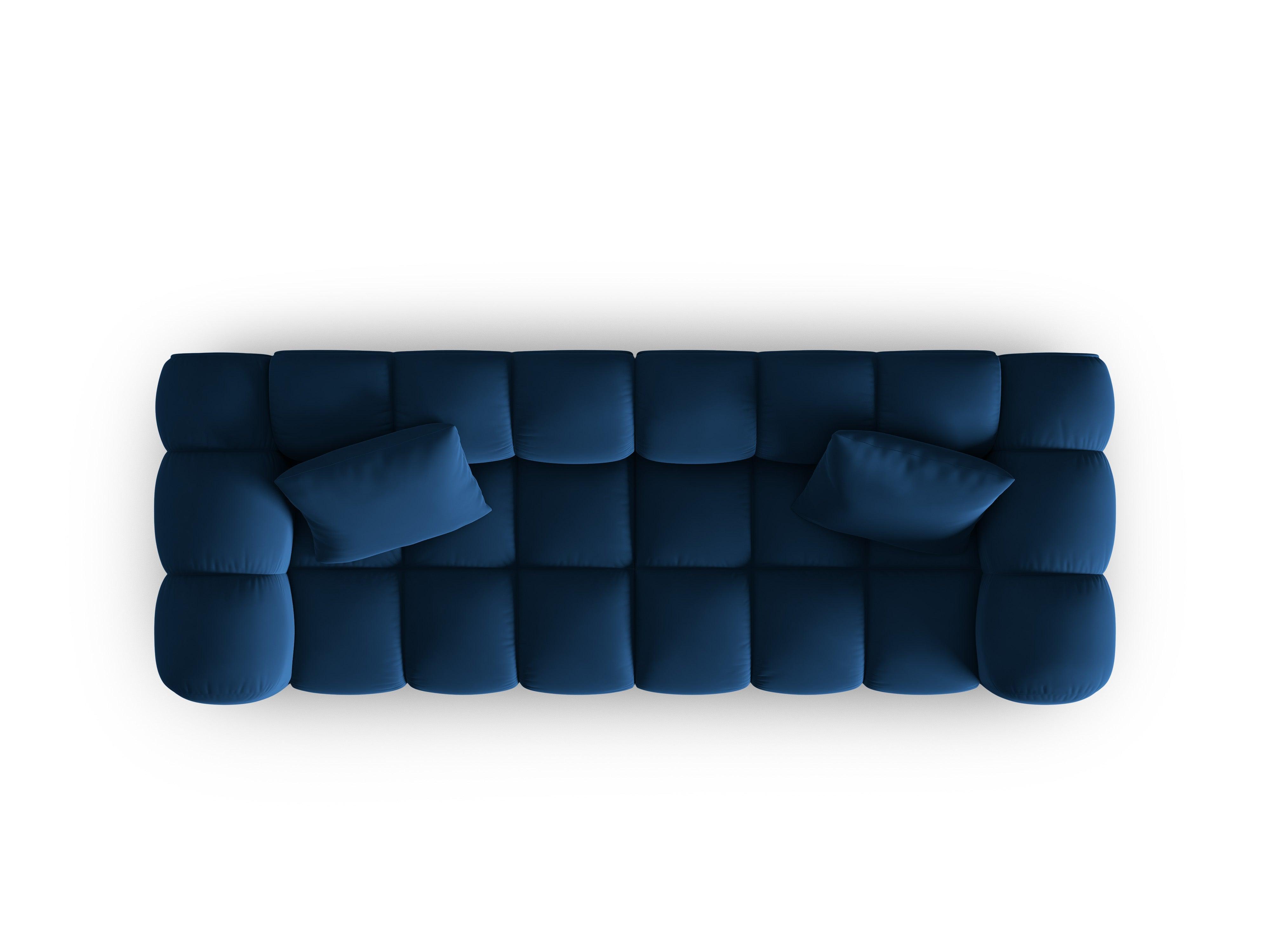 Velvet 3 seater sofa HALLEY royal blue Windsor & Co Eye on Design