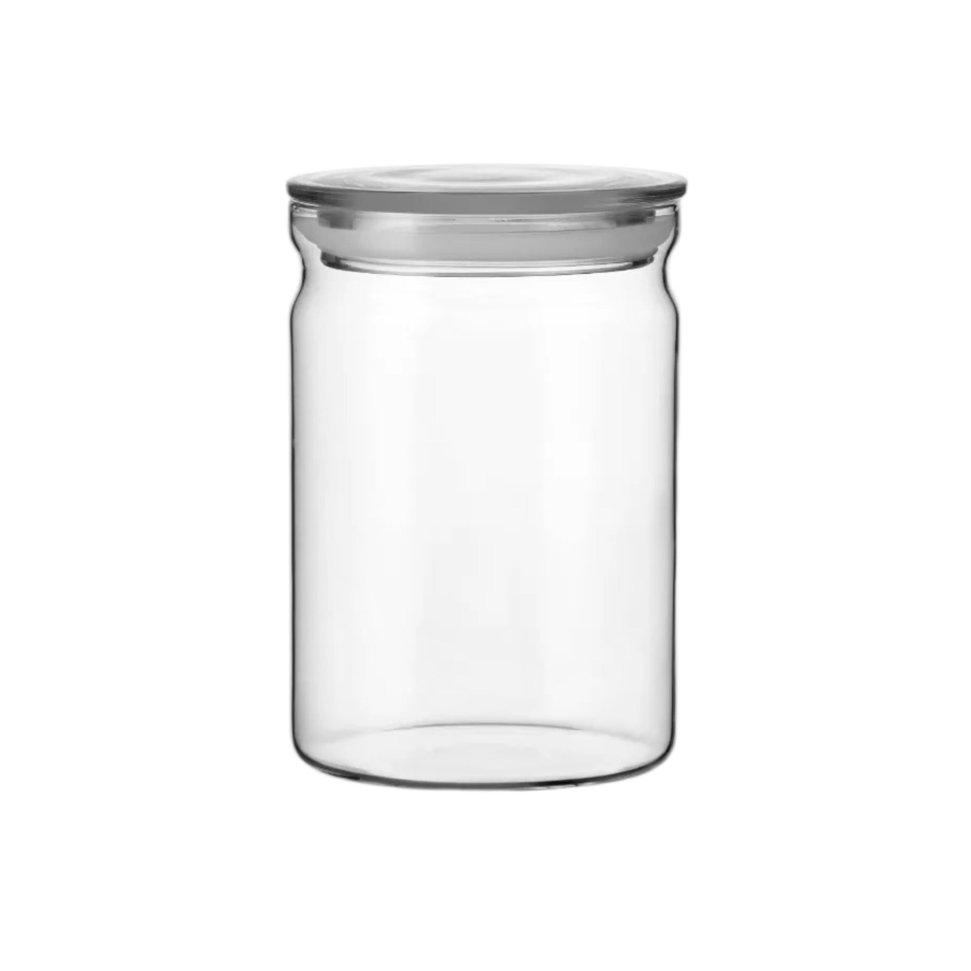 Transparent glass container with lid VIPP