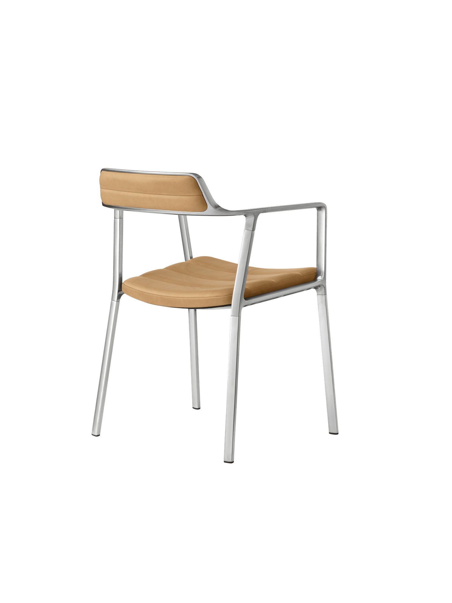 Chair 451 caramel leather with metal base