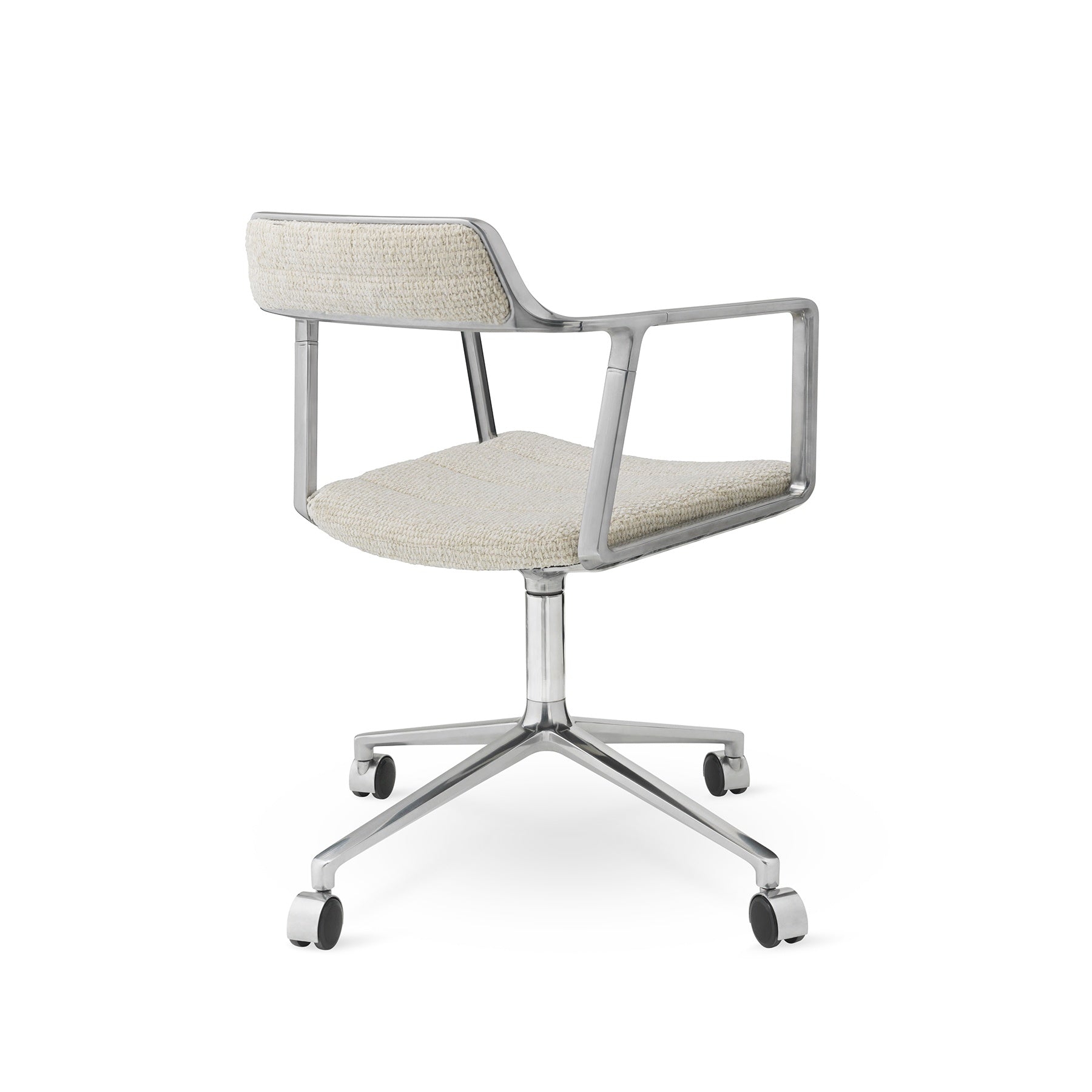 Office chair 452 light gray fabric with metal base