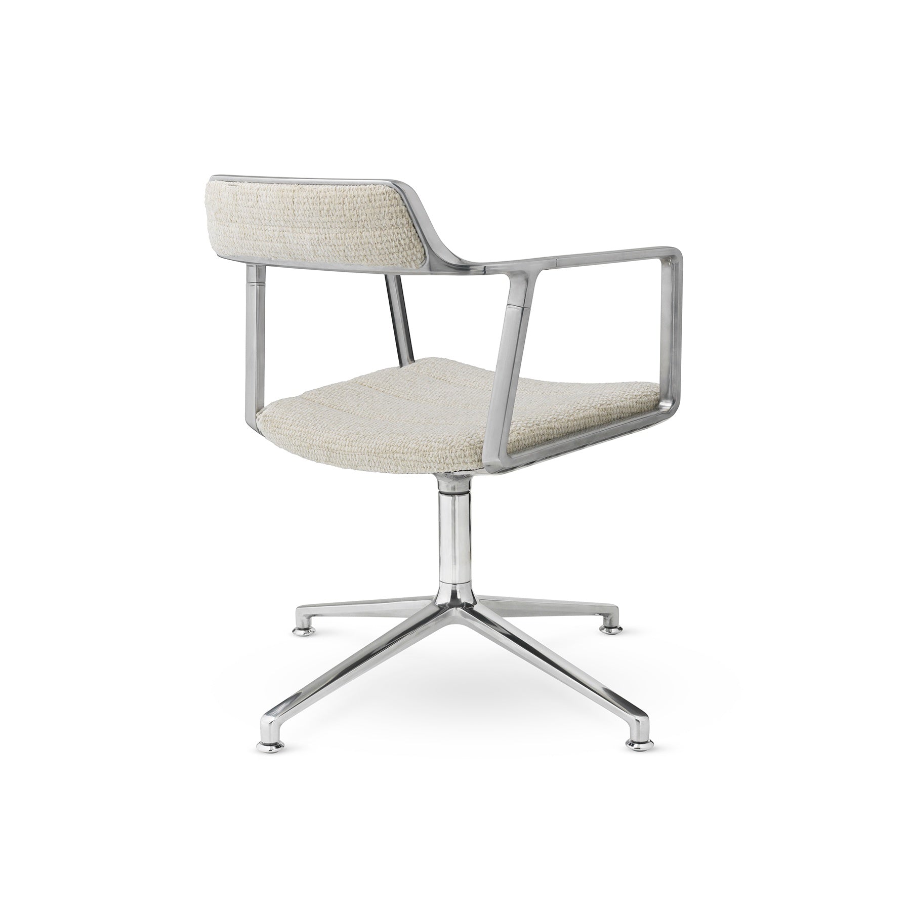 Office chair 452 light gray fabric with metal base