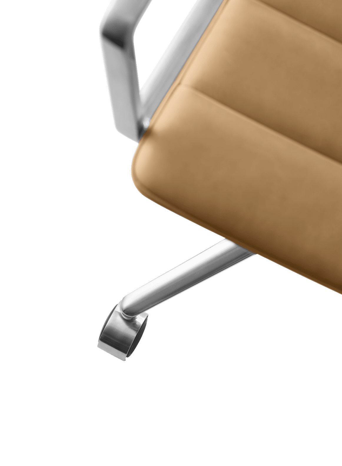 Office chair 452 caramel leather with metal base