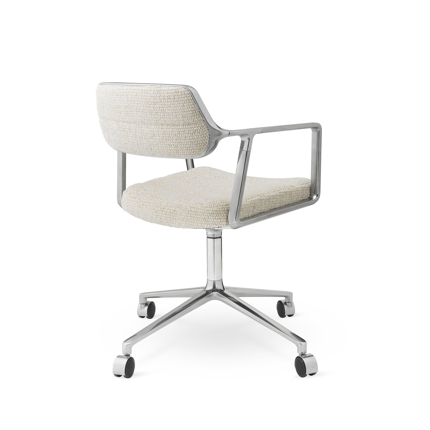 Office chair 453 light gray fabric with metal base