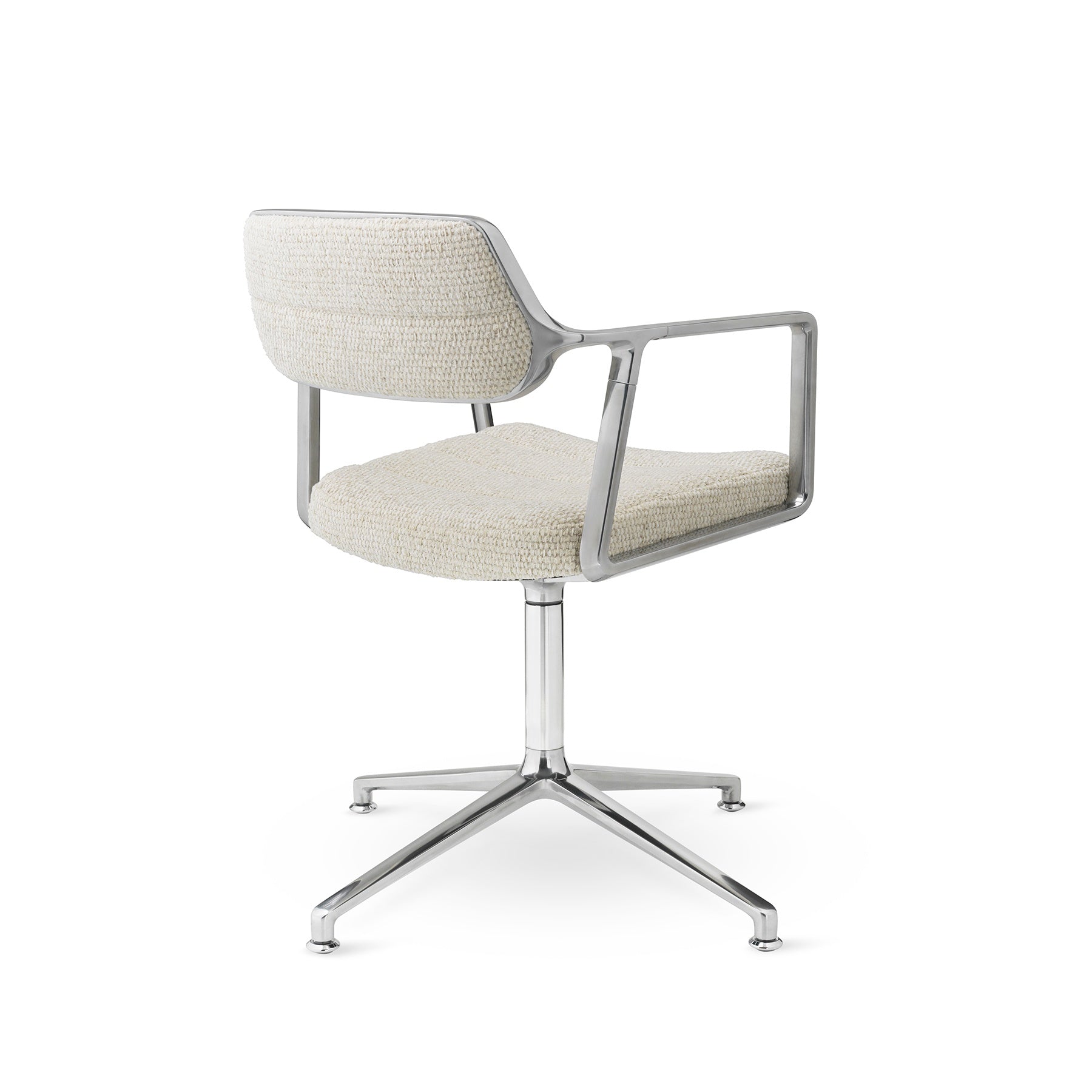 Office chair 453 light gray fabric with metal base