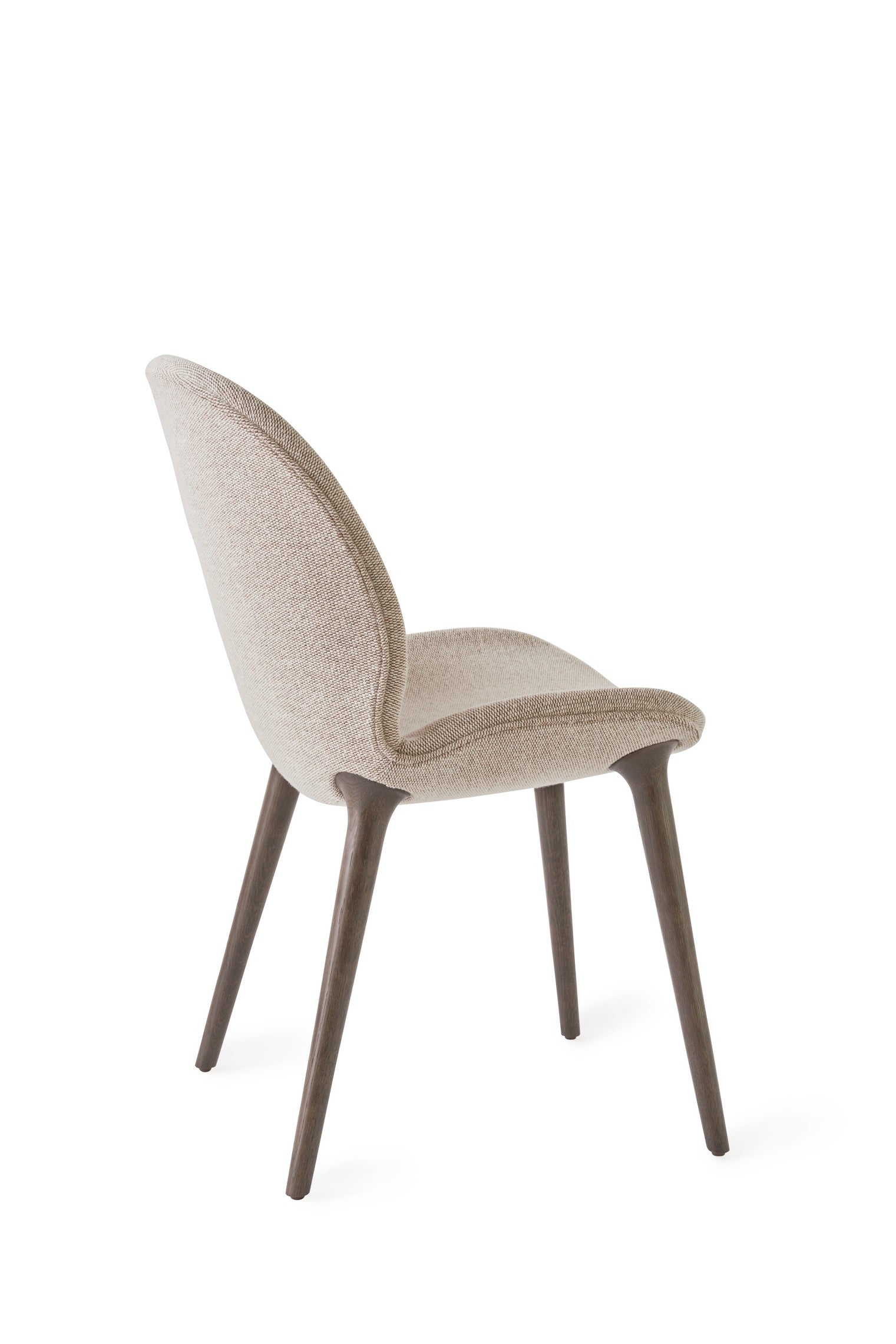 Lodge Chair in Beige with Dark Oak Base