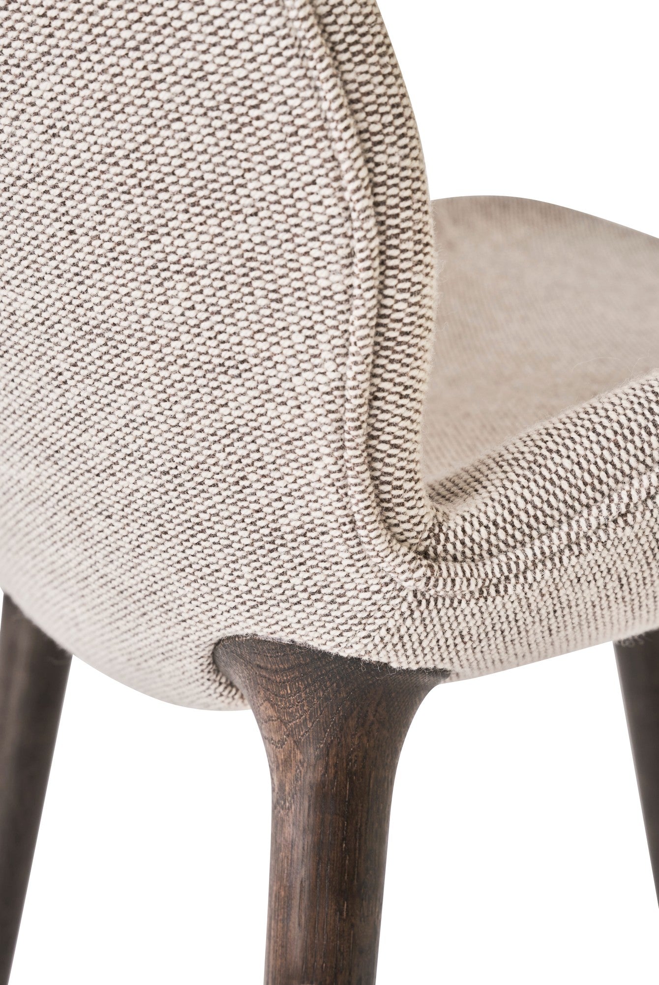 Lodge Chair in Beige with Dark Oak Base