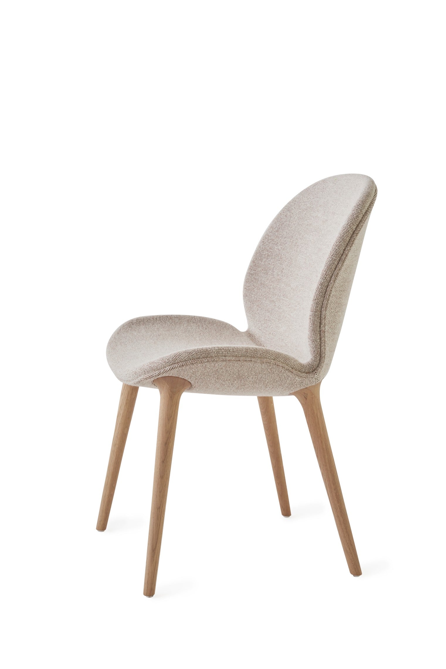 Lodge Chair in Beige with Light Oak Base