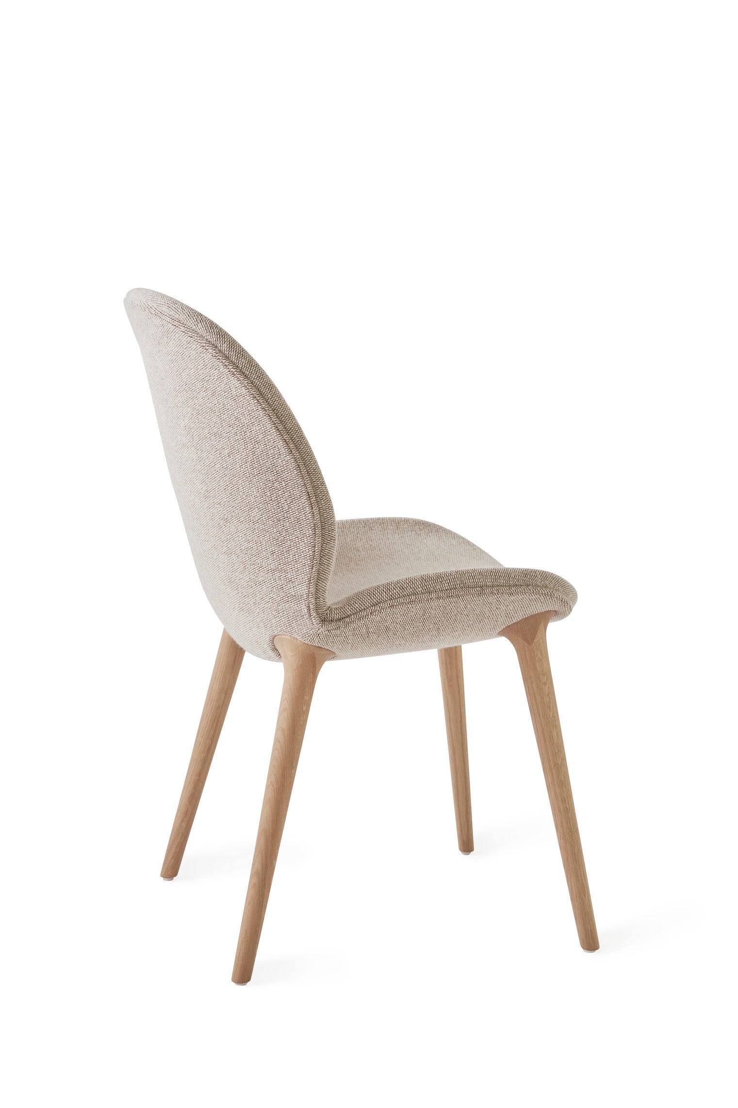 Lodge Chair in Beige with Light Oak Base